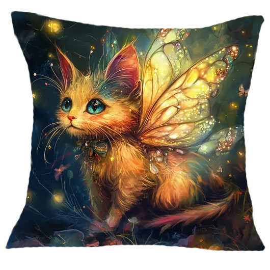 Coussin Chat "The Enchanted Cat" / Coussins Chats