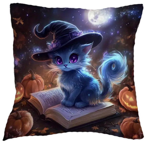 Coussin Chat "The Little Sorcerer Cat" / Coussins Chats