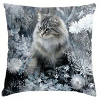 Coussin chat - Winter Cat #3