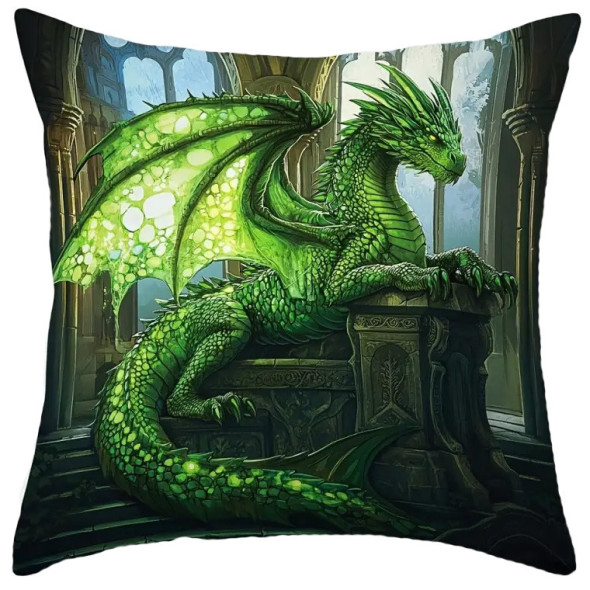 Coussin Dragon "Green Guardian" / Coussins Dragons