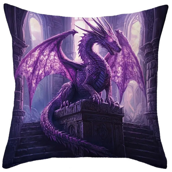 Coussin Dragon "Purple Guardian" / Coussins Dragons