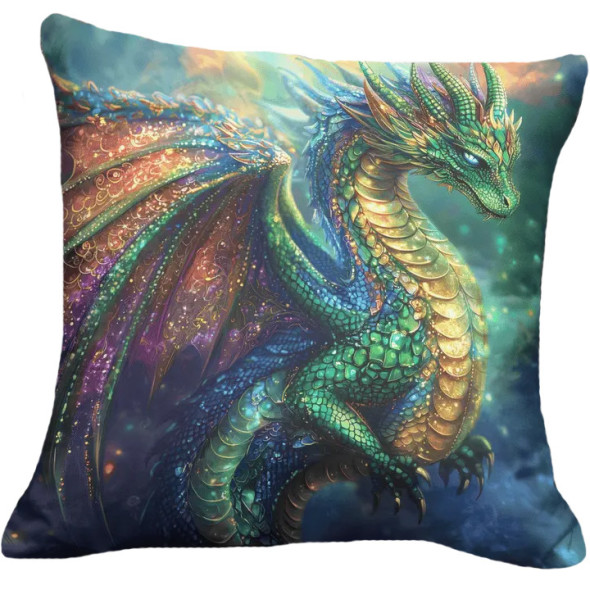 Coussin Dragon "Jewel Dragon" / Coussins Féeriques