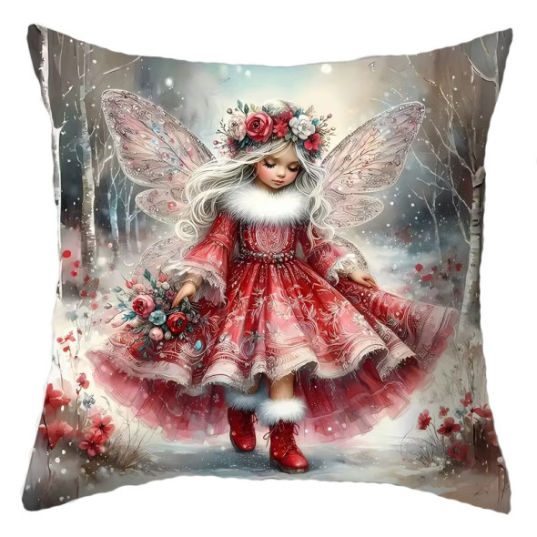 Coussin "Christmas Spirit  Fairy" #1 / Coussins Fées