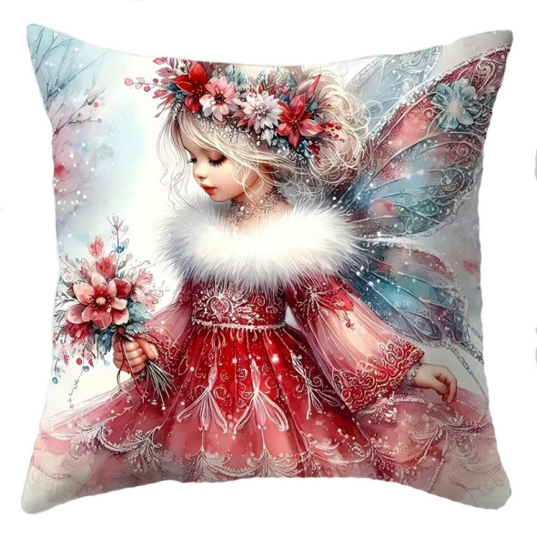 Coussin "Christmas Spirit  Fairy" #3 / Coussins Fées