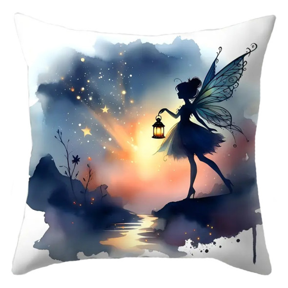 Coussin Fée "Color Silhouette Fairy #2" / Coussins Fées