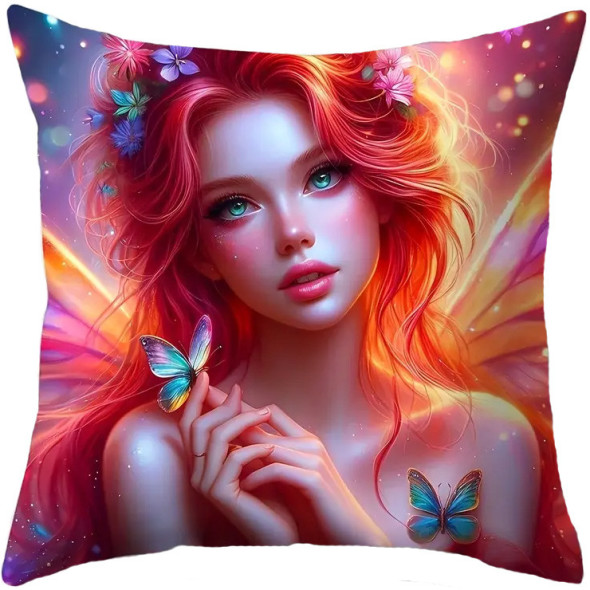 Coussin Fée "Butterfly Fairy #3" / Coussins Féeriques