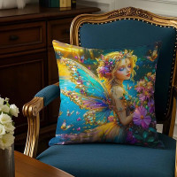 Coussin F&eacute;e Enchanted Flower Fairy