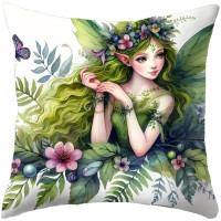 Coussin Fée Green Forest Fairy #2
