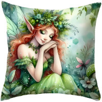 Coussin Fée Green Forest Fairy