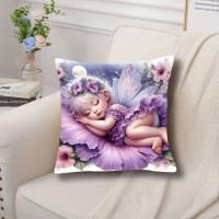 coussin fee Purple Flower Little Fairy
