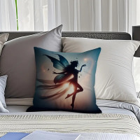 Coussin F&eacute;e - Dancing Fairy Silhouette