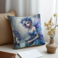 Coussin F&eacute;e - Fairy &amp; Baby Unicorn