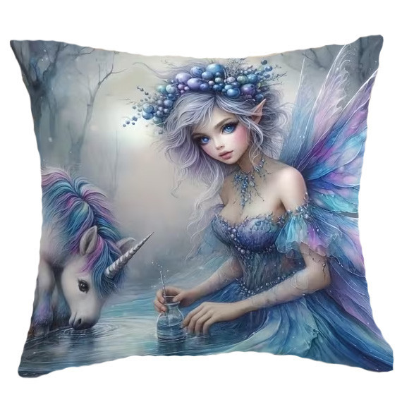 Coussin "Fairy & Baby Unicorn" / Nouveautés