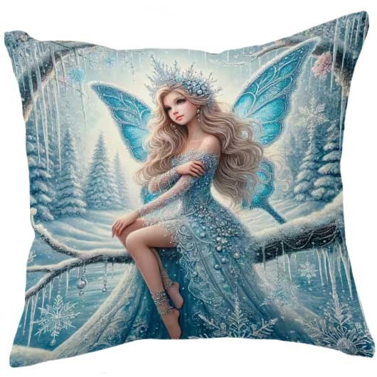 Coussin "Jeweled Fairy of Winter" / Coussins F&eacute;es
