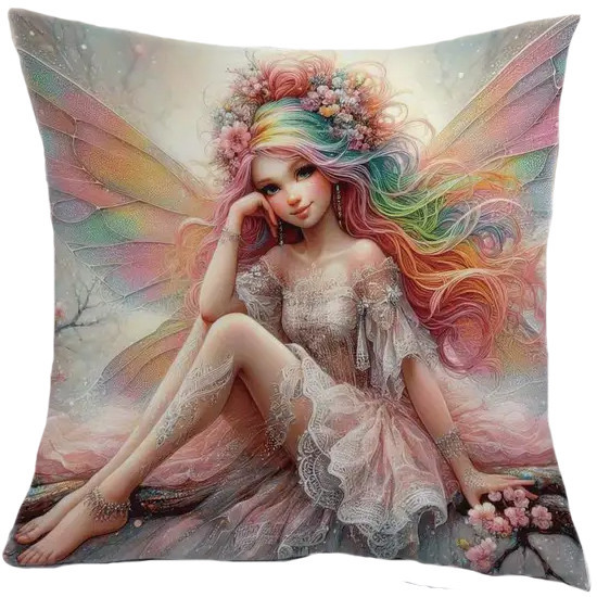 Coussin Fée "Rainbow  Fairy" / Coussins Féeriques