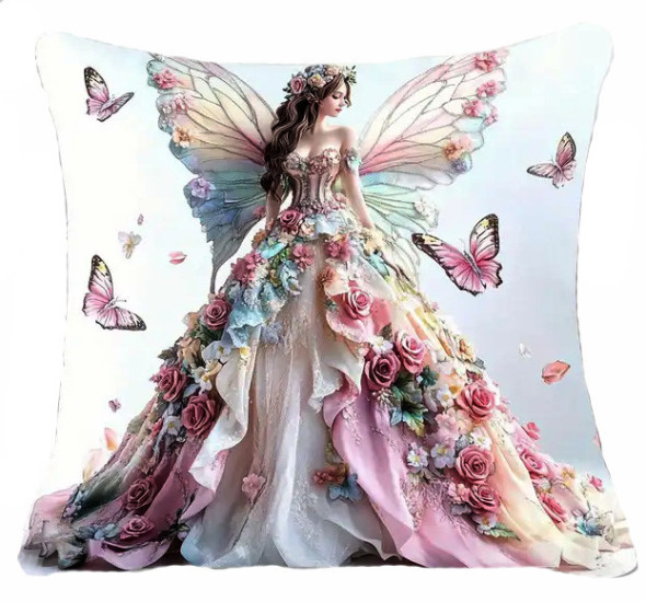Coussin F&eacute;e "The Roses Dress Fairy" / Coussins F&eacute;es