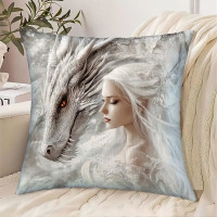 Coussin Elfe et Dragon