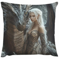 Coussin Elfe et Dragon