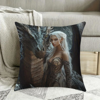 Coussin Elfe et Dragon