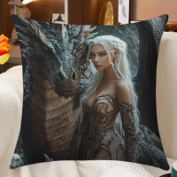 Coussin Elfe et Dragon