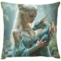 Coussin Elfe et Dragon
