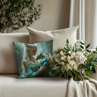 Coussin Elfe et Dragon