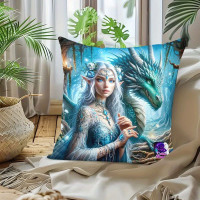 Coussin Elfe et Dragon