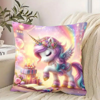 Coussin Licorne Rainbow Baby Unicorn