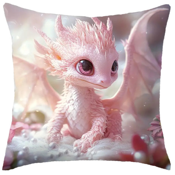 Coussin Dragon "Pink Baby Dragon" / Nouveautés