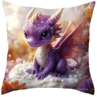 Coussin Dragon Purple Baby Dragon