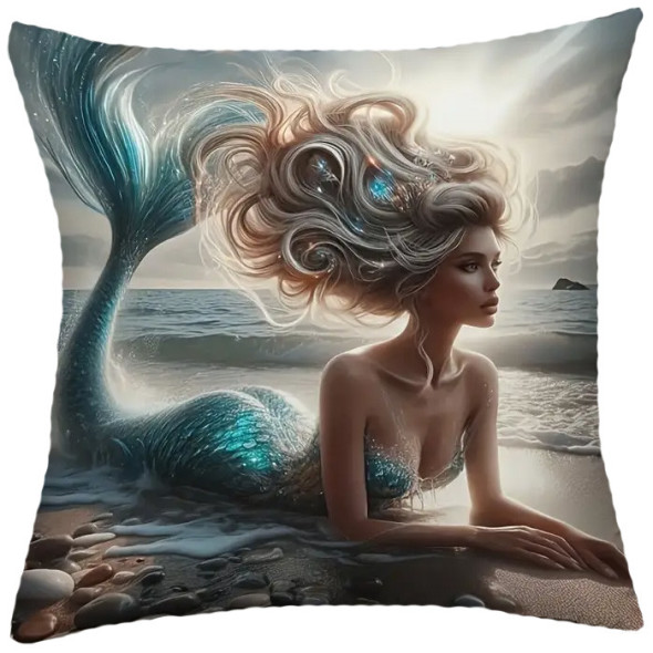 Coussin Sirène "Sunbath Mermaid" / Coussins Sirènes