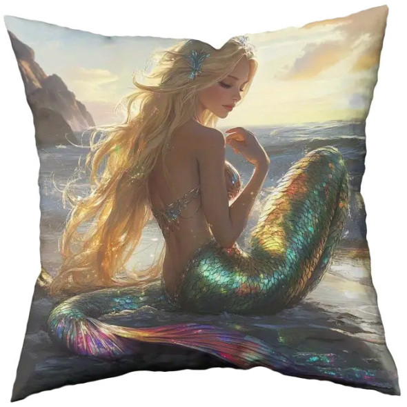Coussin Sirène "Sunset Mermaid" / Coussins Sirènes
