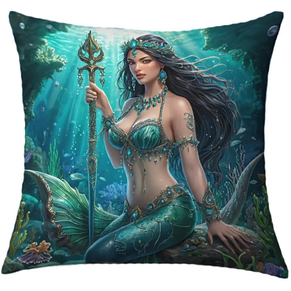Coussin Sirène "The Queen of the Oceans" / Coussins Sirènes