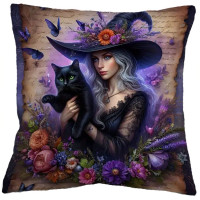 Coussin Sorcière - The Flower Witch