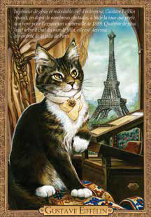 Carte Postale Chat "Gustave Eiffélin" / Cartes Postales Chats