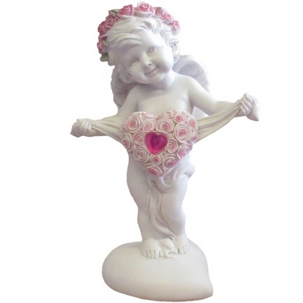 Ange avec cœur de roses / Statuettes Anges