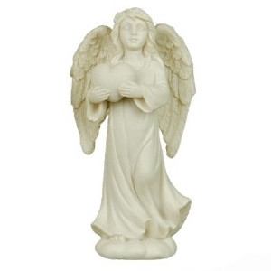 Ange blanc avec un cœur / Statuettes Anges