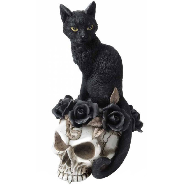 Chat noir "Grimalkin's Ghost" / Figurines Gothiques