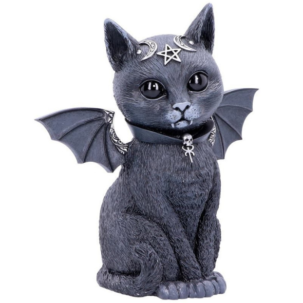 Grand Chat Noir "Malpuss" / Statuettes Chats F&eacute;eriques
