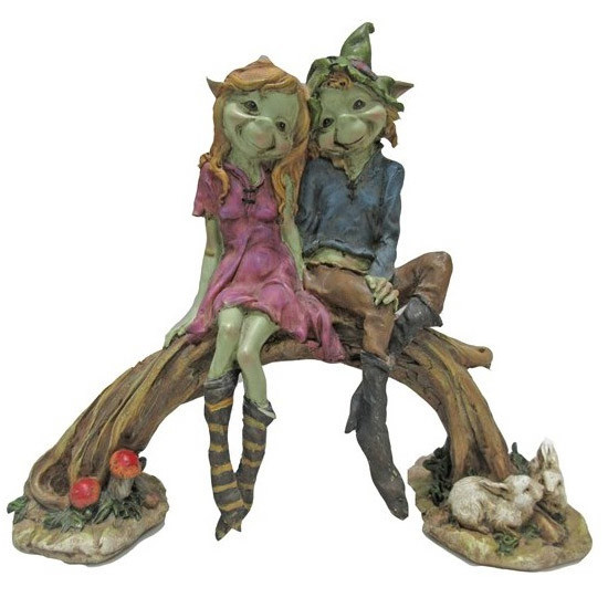 Couple de Pixies Romantiques / Statuettes Pixies