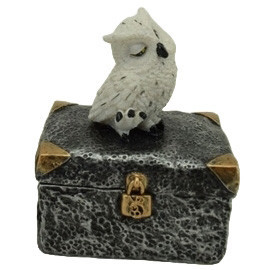 Coffret Chouette sur malle / Statuettes Chouettes