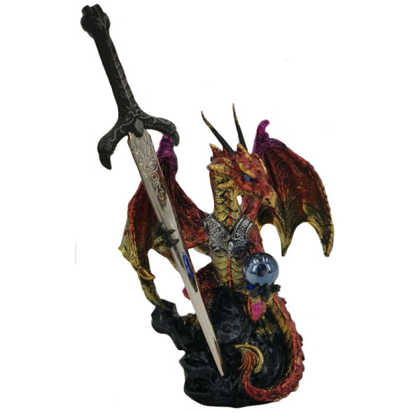 Dragon avec épée / Statuettes Dragons