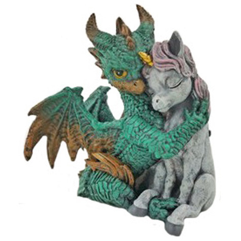 Câlin de Dragon et Licorne / Figurines de Licornes