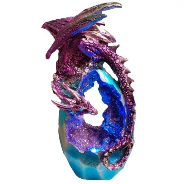 Dragon sur géode LED / Toutes les Figurines de Dragons