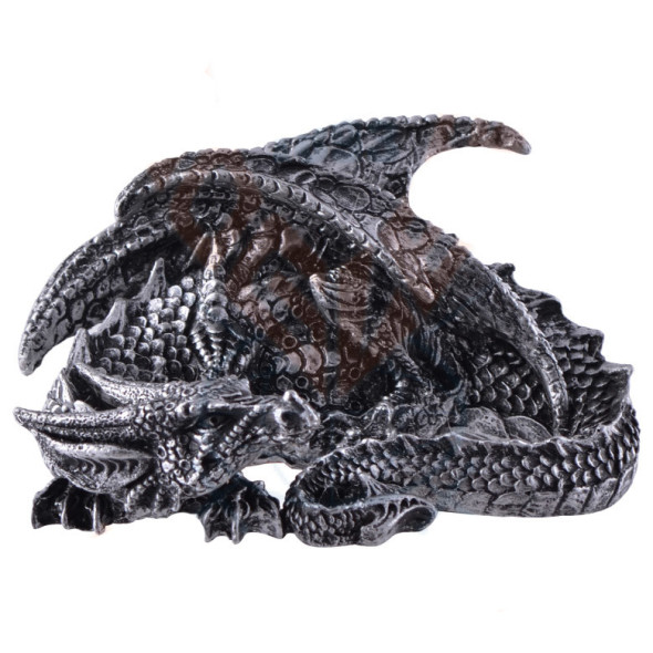 Dragon siver couché / Toutes les Figurines de Dragons