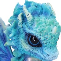 Figurine Dragon - Blue Poppy Flower Dragon
