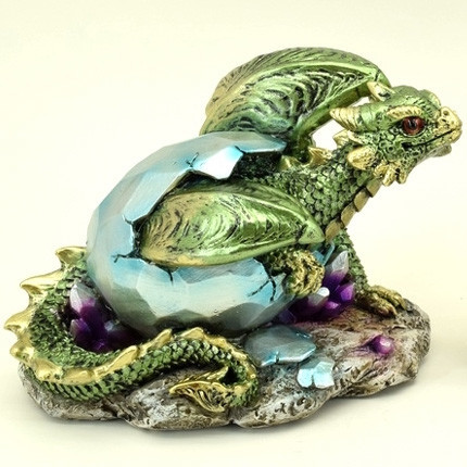 Dragon vert éclosion / Statuettes Dragons