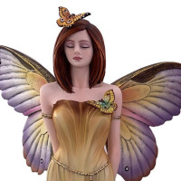 Figurine de F&eacute;e G&eacute;ante avec Papillons Esmellya
