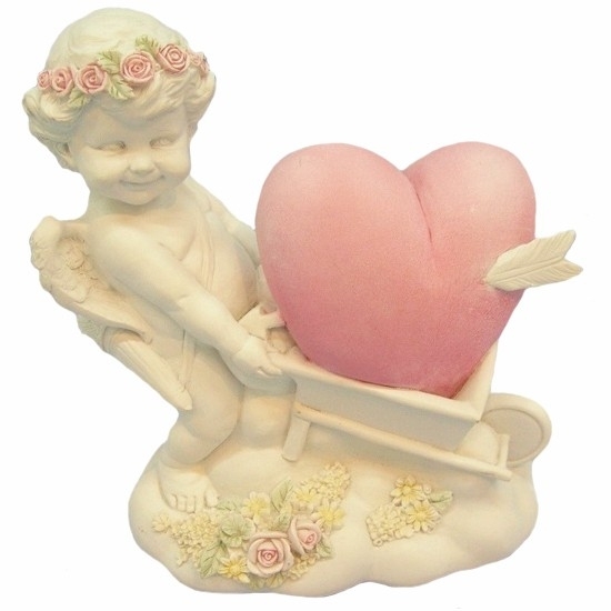 Ange Cupidon avec brouette / Statuettes Anges
