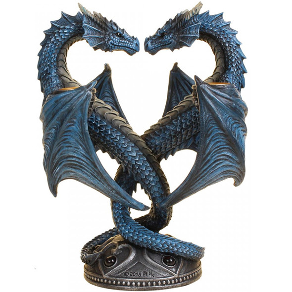 Bougeoir Dragons "Dragon Heart" Blue / Bougeoirs Dragons